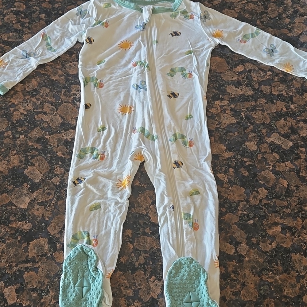 Kyte BABY Very Hungry Caterpillar Long Sleeve Footie Pajamas